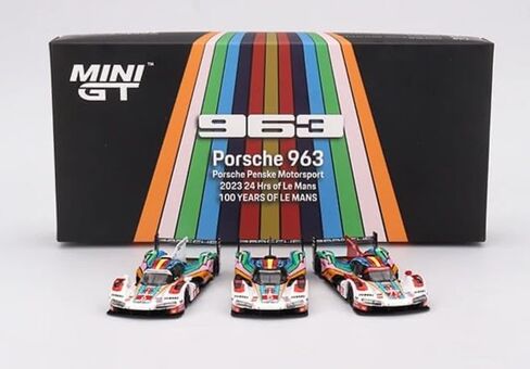 Diecast Model Car Compatible with Mini GT 1:64 Porsche 963 Porsche Penske Motorsport 2023 24 Hrs of Le Mans 3-Pack Limited Edition MGTS0011 in Saudi Arabia