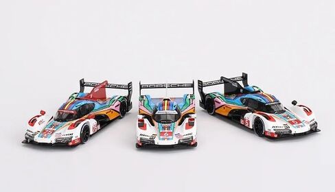 Diecast Model Car Compatible with Mini GT 1:64 Porsche 963 Porsche Penske Motorsport 2023 24 Hrs of Le Mans 3-Pack Limited Edition MGTS0011 in Saudi Arabia