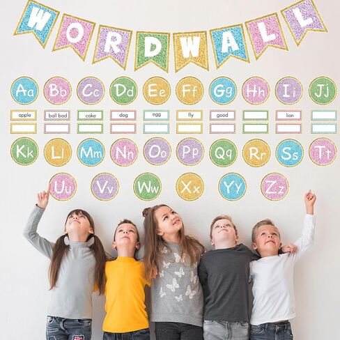Whaline Boho Word Wall Bulletin Board Set Pastel Alphabet Letters Paper Cutts Crackable Critable Clists for Back to School Charker Home Office Chealboard Wall Decor in Saudi Arabia