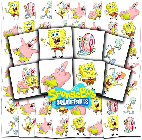 SpongeBob Party Favors Ultimate Bundle - 24 ضيفًا مع حقائب الحفلات ، ومجموعة كتب أنشطة التلوين الصغيرة ، والملصقات ، والوشم المؤقت | مستلزمات حفلات عيد ميلاد سبونجبوب للأطفال in Saudi Arabia