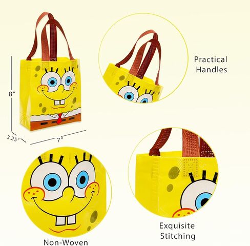 SpongeBob Party Favors Ultimate Bundle - 24 ضيفًا مع حقائب الحفلات ، ومجموعة كتب أنشطة التلوين الصغيرة ، والملصقات ، والوشم المؤقت | مستلزمات حفلات عيد ميلاد سبونجبوب للأطفال in Saudi Arabia