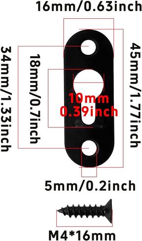 20pcs 1.75 "× 0.63" شماعات ثقب المفتاح الثقيلة ، لوحات معلقة ، ثقب واحد ، السحابات المتصاعد المعدنية لمرايا إطارات الصور مع البراغي والفضة in Kuwait