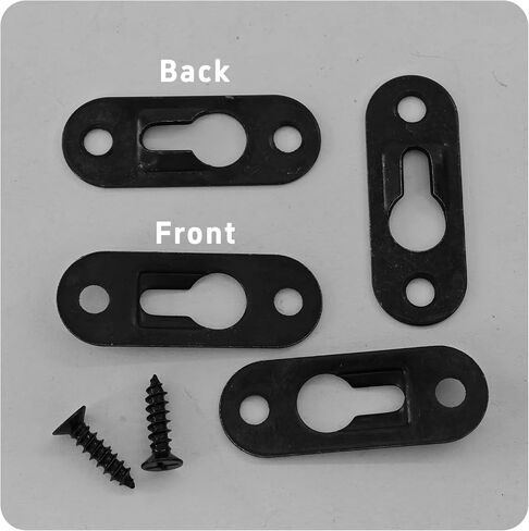 20pcs 1.75 "× 0.63" شماعات ثقب المفتاح الثقيلة ، لوحات معلقة ، ثقب واحد ، السحابات المتصاعد المعدنية لمرايا إطارات الصور مع البراغي والفضة in Kuwait
