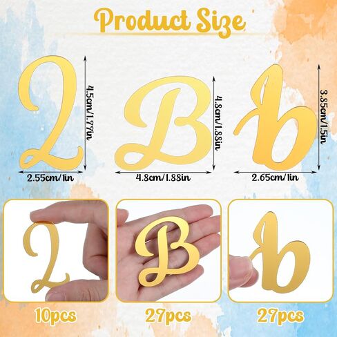 64Pcs Cake Letters, Gold Letter Acrylic Number Alphabet Cake Topper DIY Personalized Name Cupcake Toppers with 0-9 Number and A-Z Letters for Cake Decor Birthday Party Wedding Baby Shower(Gold) in Saudi Arabia