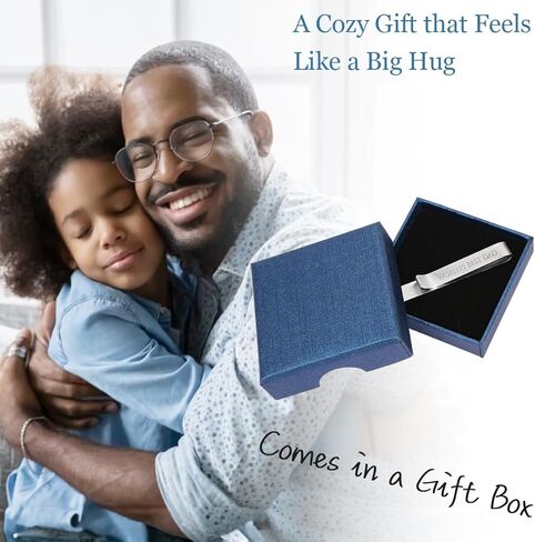 kilofly Men's Tie Clip Hidden Message WORLD'S BEST DAD GRANDPA BROTHER UNCLE Tie Bar in Kuwait