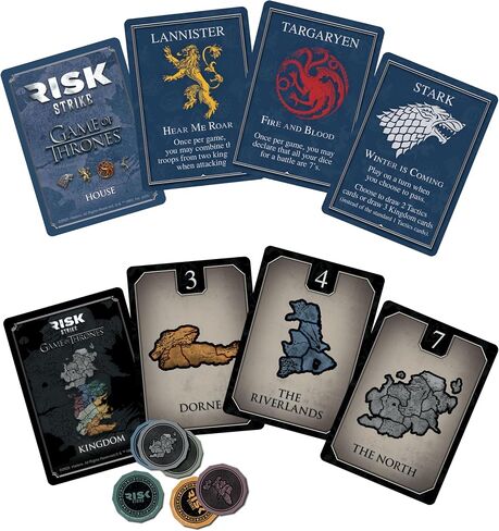 Risk Strike: Game of Thrones Edition و Fast Strategy Card و Dice Game للبالغين والمراهقين ، تلعب دور House Stark ، Lannister ، Targaryen & More ، اللعب السريع لمدة 2-5 لاعبين من 17 عامًا ، مرخص رسميًا رسميًا in Saudi Arabia