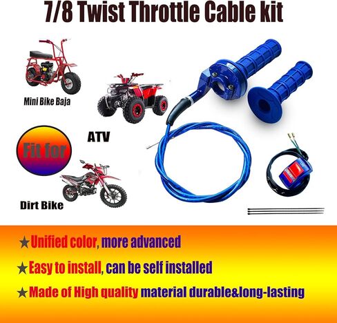7/8 22mm Twist Throttle Accelerator Handle Grips for Pit Bike Mini Bike Throttle Cable Kit 4-Stroke Dirt Bike Pocket Bike for 50cc 90cc 110cc 125cc150cc 200cc 250cc (Red) in Kuwait