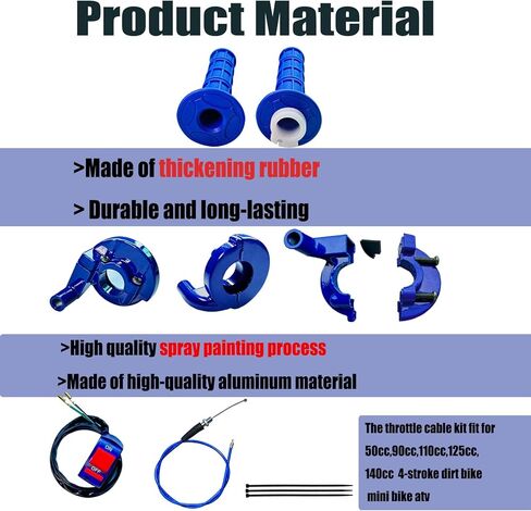 7/8 22mm Twist Throttle Accelerator Handle Grips for Pit Bike Mini Bike Throttle Cable Kit 4-Stroke Dirt Bike Pocket Bike for 50cc 90cc 110cc 125cc150cc 200cc 250cc (Red) in Kuwait