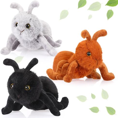 Shappy 3 PCS Plush Ant Animal Set 10 بوصة ألعاب النملة المحشوة ، ووقت اللعب ، والهدايا المتينة ، القابلة للغسل ، وواقعية لأزياء الأزياء النمل الفتاة. in Saudi Arabia