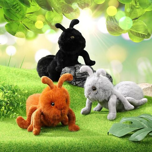 Shappy 3 PCS Plush Ant Animal Set 10 بوصة ألعاب النملة المحشوة ، ووقت اللعب ، والهدايا المتينة ، القابلة للغسل ، وواقعية لأزياء الأزياء النمل الفتاة. in Saudi Arabia