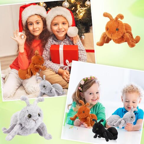 Shappy 3 PCS Plush Ant Animal Set 10 بوصة ألعاب النملة المحشوة ، ووقت اللعب ، والهدايا المتينة ، القابلة للغسل ، وواقعية لأزياء الأزياء النمل الفتاة. in Saudi Arabia