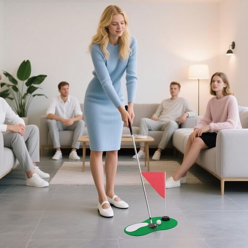 6 Set Golf Centerpieces Table Decorations Golf Themed Party Supplies Including Green Mats Ball Sand Trap Red Flag Plastic Flag Stand for Golf Sport Themed Birthday Decor (6 Set) in Kuwait