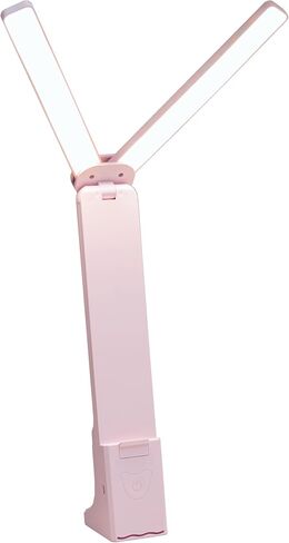 LED Double Head Desk Lamp, Rechargeable Portable Small Table Lamp, Adjustable Light Color and Brightness, USB Powered, LED Light for Work, Reading, Emergency (White) in Saudi Arabia