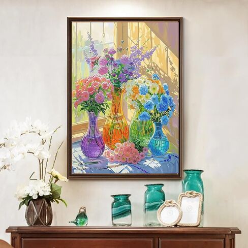 Moon Diamond Art Kits for Adults, Waterfall Diamond Painting Kit with Resin Gems, DIY 5D Embroidery Craft for Home Decor & Gift - 12x16 Inch in Kuwait