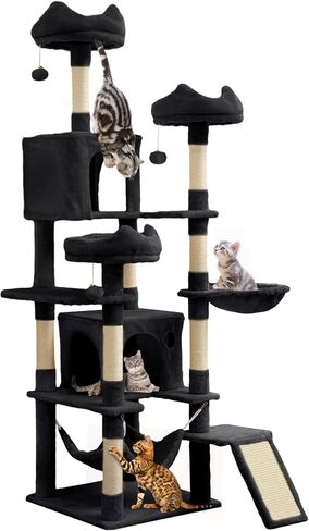 YITAHOME 70.8in Cat Tree Tower for Indoor Cats: Multi-Level Kittens Pet Play House Condo Furniture Activity Center with Scratching Posts Stand Light Grey in Saudi Arabia