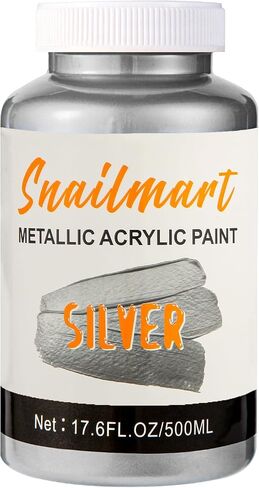 Acrylic Metallic Paint, 3 Colors 26.4oz(750ml) Gold & Silver & Bronze,Gold Leaf Paint for Art Painting, Hand-crafts, Non-Toxic, Non-Fading Ideal for Canvas, Wood, Fabric, Ceramic, Stone, Craft Supplies in Kuwait