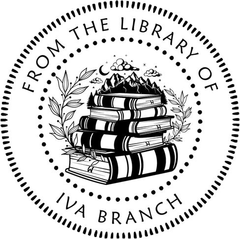 Ex Libris Mountain Book Stamp - طابع مكتبة مخصصة مع مقبض الخشب ذو الذات الرمزية (الطبيعة) in Saudi Arabia