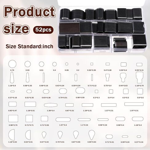 52 PCS Hole Hollow Bunch Tool ، شاقة عالية الكربون ، يموت القطع الجلدية المصنوعة من الجلد متعددة القاطعات قاطع DIY أدوات العمل للحزام/الساق/الحرف اليدوية. in Saudi Arabia