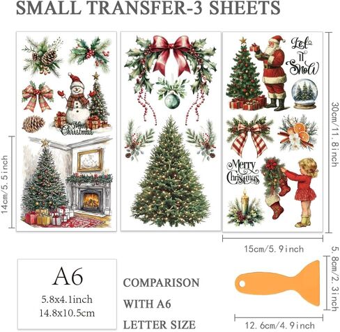OLYCRAFT 3Pcs/Set Halloween Gnomes Rub on Transfers for Furniture and Crafts 6x12 Inch Halloween Furniture Decals Decor Pumpkin Transfer Stickers with 1pc Scraper for Scrapbook Window DIY Home Decor in Saudi Arabia