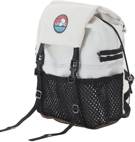 Rc Simulation Backpack Shovel Storage Bag Luggage Bag Handbag Decoration for 1/8 1/10 RC Crawler Car Axial SCX10 TRX4 D90-RC Crawler Car Accessories (Backpack with Shovel-White) in Saudi Arabia