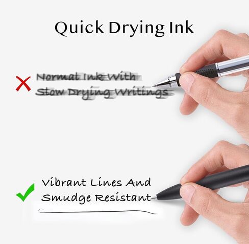 Linfanc 5 PCS Gel Pens Point ، Metal Barrel Medium Point 0.7 mm Quick Dry Dry Ink Pens for Journalsing ، Writing Crinting Gel Pen ، Fut in Kuwait