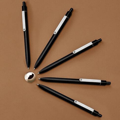 Linfanc 5 PCS Gel Pens Point ، Metal Barrel Medium Point 0.7 mm Quick Dry Dry Ink Pens for Journalsing ، Writing Crinting Gel Pen ، Fut in Kuwait