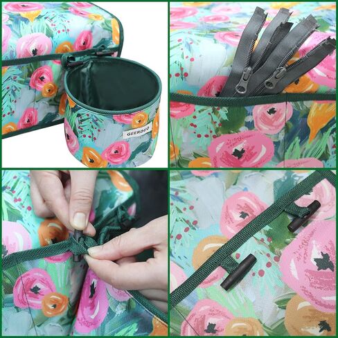 حصيرة آلة الخياطة للجدول مع جيوب الجيوب غير المنقولة لآلة الخياطة وسادة الأزهار تقليل الاهتزاز تخزين الملحقات الخياطة منظم للإمدادات خياطة اللحف (الأزهار الخضراء) in Kuwait