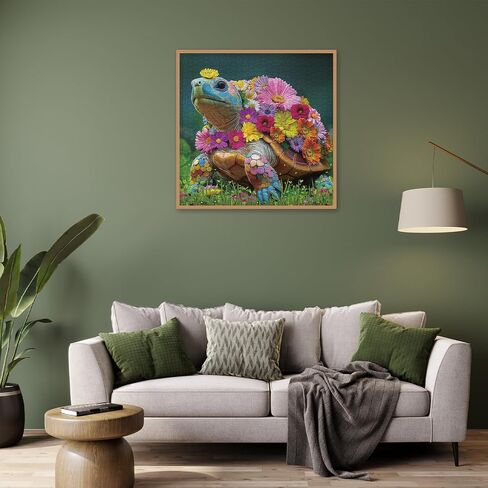 Turtle Flower Puzzles for Adults 1000 Pieces, Colorful Turtle Art Jigsaw Puzzles, Challenging Nature Plant Animals Puzzles in Saudi Arabia