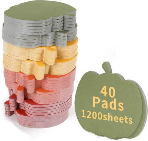 1200pcs سقوط اليقطين الملاحظات لزجة 3 × 3.4 بوصة برتقالية أخضر باللون الأحمر الأصفر الأحمر اللصق اللصوص على منصات مذكرة قابلة للإزالة لحصاد الخريف عيد الشكر. in Saudi Arabia