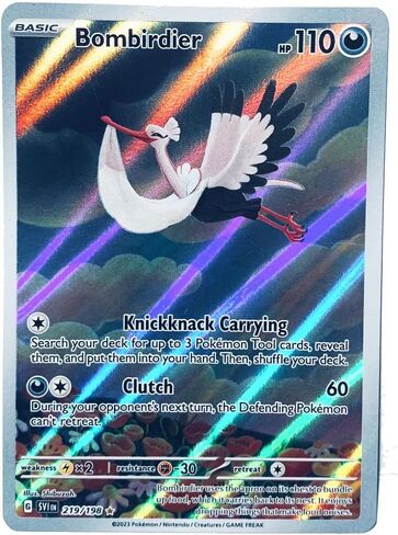 Pokemon - Bombirdier 219/198 - Scarlet & Violet - Illustrator Rare - Holo Full Art in Saudi Arabia
