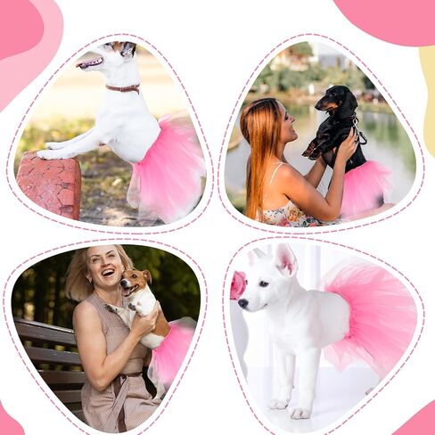 Dog Tutu Pink Tutu for Dogs, Dog Tutus for Small Dogs for Small and Medium-Sized Pets, Suitable for Birthday Parties, Wedding Photo Props Costumes in Saudi Arabia