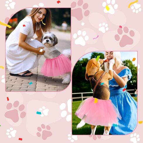 Dog Tutu Pink Tutu for Dogs, Dog Tutus for Small Dogs for Small and Medium-Sized Pets, Suitable for Birthday Parties, Wedding Photo Props Costumes in Saudi Arabia
