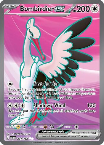 Pokemon - Bombirdier 234/182 - Paradox Rift - Art Full - Ultra Rare - بطاقة واحدة in Saudi Arabia