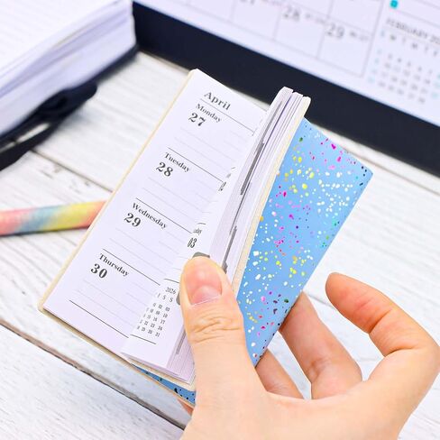 2026 Mini Pocket Planner Calendar 4"x3" for Purse Starlight Black PU Leather Dated Planner Daily Weekly Schedule Notebook (Starlight Black) in Saudi Arabia