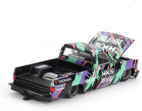 1:64 Diecast Model Car متوافق مع Chevy Silverado Kaido HKS V1 Limited Edition بواسطة Kaido House X Mini GT KHMG174 in Kuwait