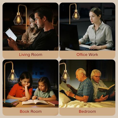 Gold Floor Lamp for Living Room,Industrial Minimalist Standing Lamps with 7W LED Bulb, Modern Tall Lamp with Unique Foot Switch for Bedroom Corner Office Reading in Saudi Arabia