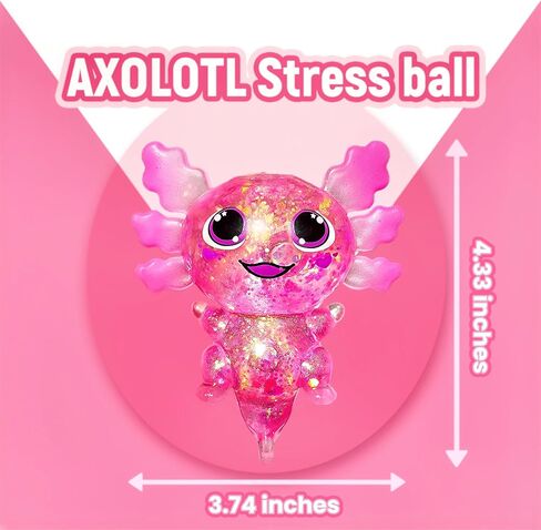 Axolotl Squishy Sugar Ball, Slow Rise Axolotl Squishy Sensory Fidget Toys for Kids, Easter Basket Stuffers, Glitter Stress Relief Sugar Balls for Party Favors, Autism, ADHD (Green) in Saudi Arabia