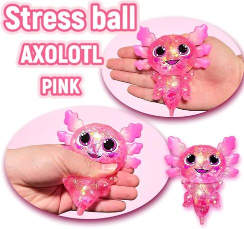 Axolotl Squishy Sugar Ball, Slow Rise Axolotl Squishy Sensory Fidget Toys for Kids, Easter Basket Stuffers, Glitter Stress Relief Sugar Balls for Party Favors, Autism, ADHD (Green) in Saudi Arabia