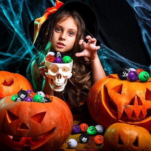 RealSpring 40 PCS Halloween الإجهاد الكرة ألعاب 1.57 بوصة كرات اليقطين الشبح كرات الشبح PU PU PREGR in Kuwait