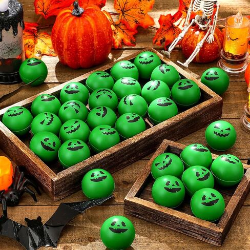 Realspring 40 Pcs Halloween Stress Ball Toys 1.57 Inch Pumpkin Stress Balls Ghost Balls Bulk Foam PU Press for Halloween Party Favors Carnival Reward Prizes(Horror Style,Multicolor) in Saudi Arabia