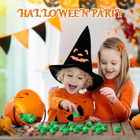 Realspring 40 Pcs Halloween Stress Ball Toys 1.57 Inch Pumpkin Stress Balls Ghost Balls Bulk Foam PU Press for Halloween Party Favors Carnival Reward Prizes(Horror Style,Multicolor) in Saudi Arabia