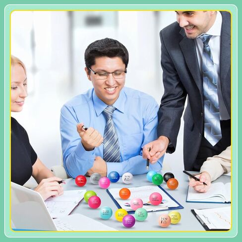 Jerify 200 Pieces Colorful Motivational Stress Relief Balls - 1.57 Inches for Adults, Employee Appreciation Gift, Coworkers Hand Exercise to Relieve Anxiety in Saudi Arabia