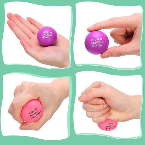 Jerify 200 Pieces Colorful Motivational Stress Relief Balls - 1.57 Inches for Adults, Employee Appreciation Gift, Coworkers Hand Exercise to Relieve Anxiety in Saudi Arabia