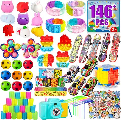 تفضل الحفلات للأطفال 4-8،8-12،146pcs ألعاب صندوق الكنز للفصول الدراسية ، وجوائز الفصول الدراسية ، وجوائز الكنز على الصدر ، وألعاب تململ ، وجوائز الكرنفال ، وألعاب مربع الجوائز ، و pinata Stuffers in Saudi Arabia
