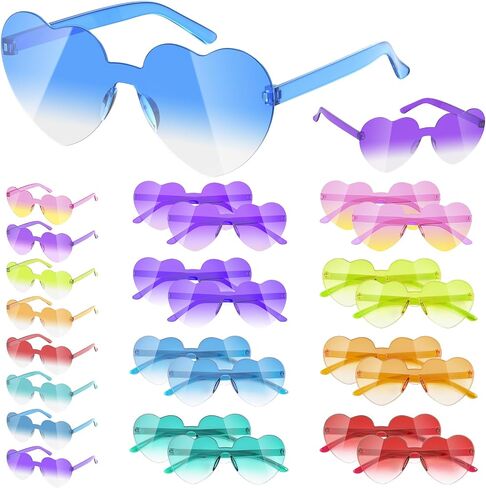 Heart Sunglasses Party Favors for Kids - Girls Boys Age 3-12 Valentines Birthday Goodie Bags Stuffers (16 Pack) in Kuwait