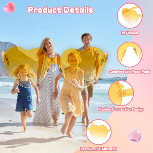 Heart Sunglasses Party Favors for Kids - Girls Boys Age 3-12 Valentines Birthday Goodie Bags Stuffers (16 Pack) in Kuwait