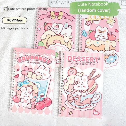 58PCS Cute Rabbit School Supplies Set Kawaii Stationery Kit Back to School, Including Notebook,Gel Pens,Pencil Case,Stickers,Festival Holiday Birthday Party Favors Easter Basket Stuffers in Saudi Arabia