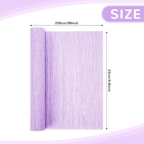 Crepe Paper Streamers 2 Rolls, 10 x 98Inch Crepe Paper Sheets for DIY Gift Colourful Paper Flower Wrapping Paper Crafts Birthday Wedding Holiday Party Decorations (Black) in Kuwait
