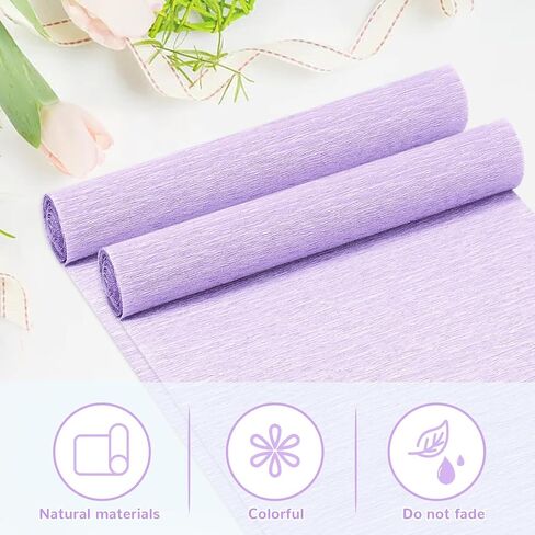 Crepe Paper Streamers 2 Rolls, 10 x 98Inch Crepe Paper Sheets for DIY Gift Colourful Paper Flower Wrapping Paper Crafts Birthday Wedding Holiday Party Decorations (Black) in Kuwait