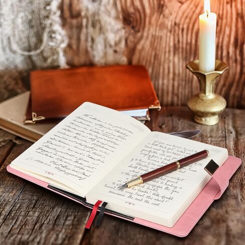 Toplive Diary with Lock, A5 Locking Vintage PU Leather Journal Notebook for Women Men Journal with Lock, Refillable Girls Password Diary with Retro Rose Pattern, Wine Red in Kuwait